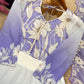 Designer Faux Georgette Digital Print Gown Set