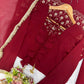Red Georgette Sequin Kurta Palazzo Set
