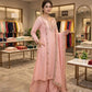 Mul Chanderi Embroidered Kurta Palazzo Set