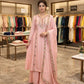 Mul Chanderi Embroidered Kurta Palazzo Set