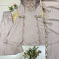 Mul Chanderi Embroidered Kurta Palazzo Set