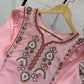 Mul Chanderi Embroidered Kurta Palazzo Set