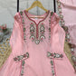 Mul Chanderi Embroidered Kurta Palazzo Set