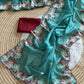 Floral Embroidery Border Kota Saree