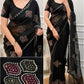 Kashmiri Embroidered Shimmer Silk Saree