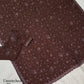 Brown Beaded Shimmer Satin Saree