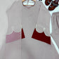 Beige Maroon Roman Silk Kaftan Palazzo Set