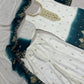 Ivory Teal Ombre Georgette Palazzo Suit