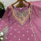 Designer Embroidered Silk Palazzo Suit with Dupatta