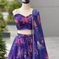 Magenta Organza Lehenga with Zari Work