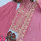 Embroidered Kurta Palazzo Set with Moti Work