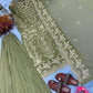 Embroidered Kurta Palazzo Set with Moti Work