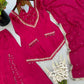 Maroon Mirror Work Palazzo Set