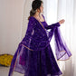 Maroon Georgette Bandhani Print Anarkali Gown