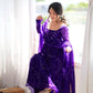 Maroon Georgette Bandhani Print Anarkali Gown