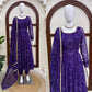 Maroon Georgette Bandhani Print Anarkali Gown
