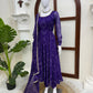 Maroon Georgette Bandhani Print Anarkali Gown