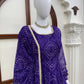 Maroon Georgette Bandhani Print Anarkali Gown