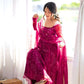 Maroon Georgette Bandhani Print Anarkali Gown