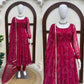 Maroon Georgette Bandhani Print Anarkali Gown