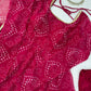 Maroon Georgette Bandhani Print Anarkali Gown