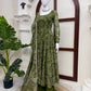 Maroon Georgette Bandhani Print Anarkali Gown