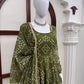 Maroon Georgette Bandhani Print Anarkali Gown