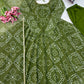 Maroon Georgette Bandhani Print Anarkali Gown