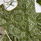 Maroon Georgette Bandhani Print Anarkali Gown