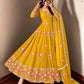 Lotus Embroidered Shimmer Silk Anarkali