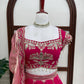 Rani Pink Chanderi Lehenga with Cutwork Dupatta