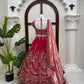 Rani Pink Chanderi Lehenga with Cutwork Dupatta