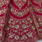 Rani Pink Chanderi Lehenga with Cutwork Dupatta