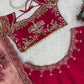 Rani Pink Chanderi Lehenga with Cutwork Dupatta