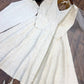 White Schiffli Cotton Anarkali with Net Dupatta