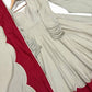 Beige Maroon Roman Silk Anarkali Palazzo Set