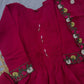 Pintuck Chanderi Anarkali with Loop Work