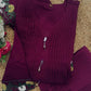 Pintuck Chanderi Anarkali with Loop Work