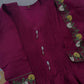 Pintuck Chanderi Anarkali with Loop Work
