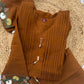 Pintuck Chanderi Anarkali with Loop Work