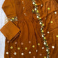 Pintuck Chanderi Anarkali with Loop Work