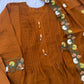 Pintuck Chanderi Anarkali with Loop Work
