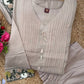 Pintuck Chanderi Anarkali with Loop Work