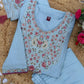 Embroidered Yoke Chanderi Kurta Palazzo Set