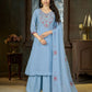 Embroidered Yoke Chanderi Kurta Palazzo Set
