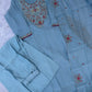 Embroidered Yoke Chanderi Kurta Palazzo Set