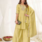 Hand Work Yoke Chanderi Kurta Palazzo Set