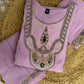 Hand Work Yoke Chanderi Kurta Palazzo Set