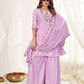 Hand Work Yoke Chanderi Kurta Palazzo Set
