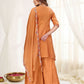 Hand Work Yoke Chanderi Kurta Palazzo Set